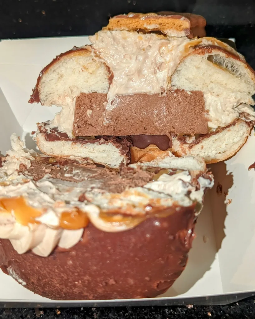 Milo Caramel Tim Tam Donut