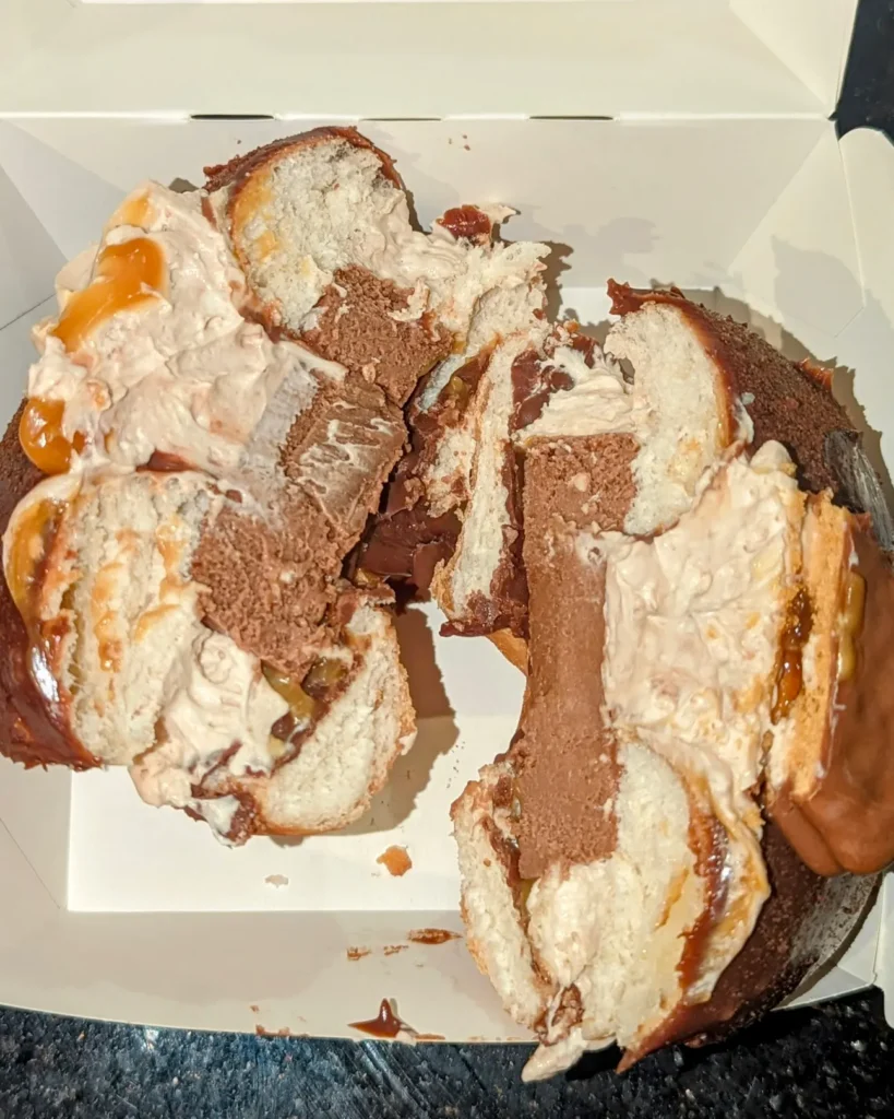 Milo Caramel Tim Tam Donut